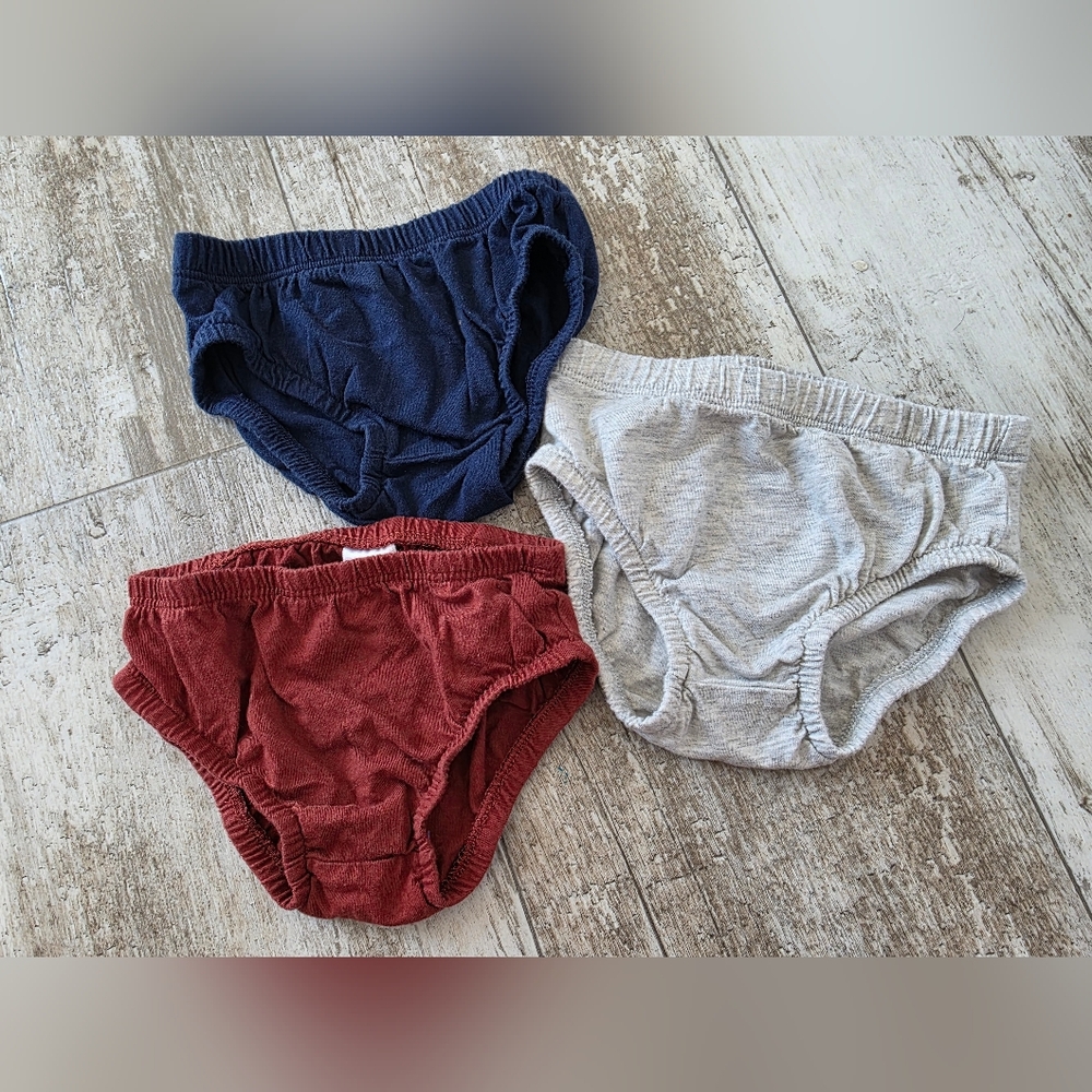 set of 3 bloomers 6-9months diaper cover carters prange navy grey baby clothes